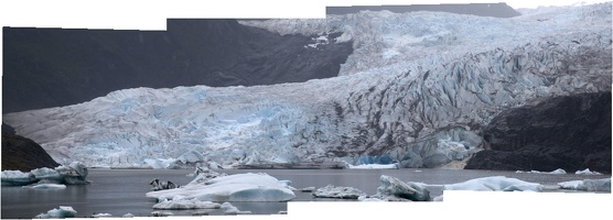 316-1494--1496 Mendelhall Glacier Face Panorama, Juneau, AK